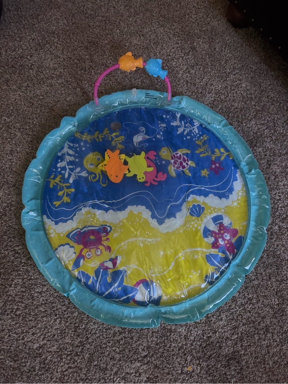 Inflatable Sea Play Mat for Kids - Blue & Yellow